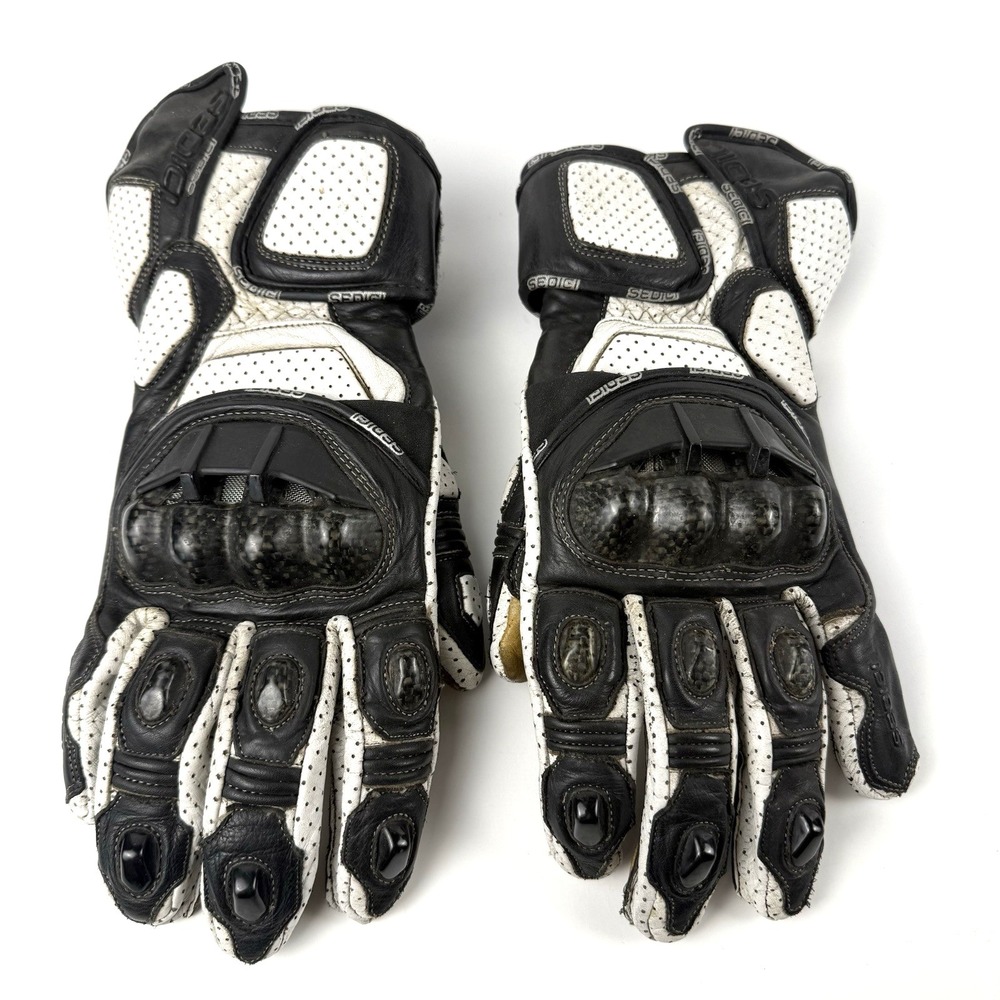 Sedici ST16 Motorcycle Gloves Leather Armored Gauntlet Black Riding XL